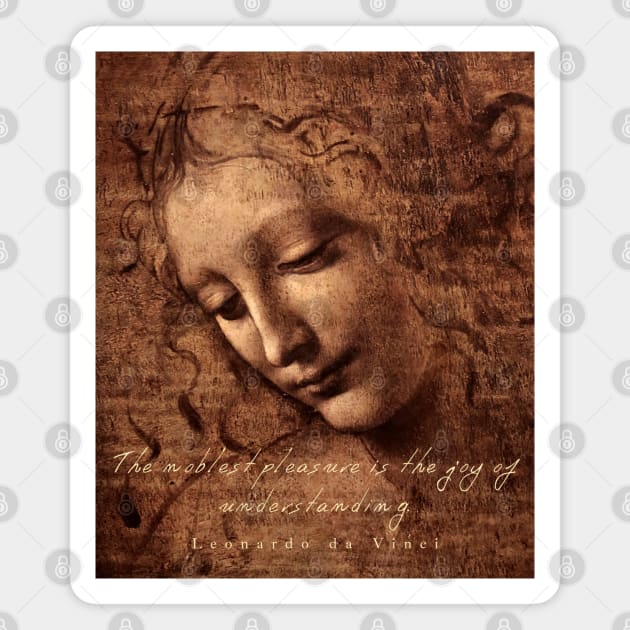 Leonardo da Vinci quote: The noblest pleasure is the joy of understanding Magnet by artbleed